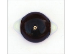 Dark Brown Transparent Glass White Corner Eyes