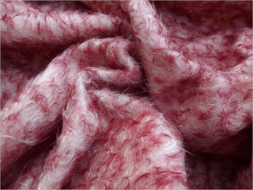 Schulte Ivory Ratinee Red Tipped 23mm Mohair - 89