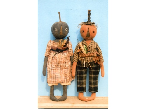 Early Style Harvest Pumpkin Dolls