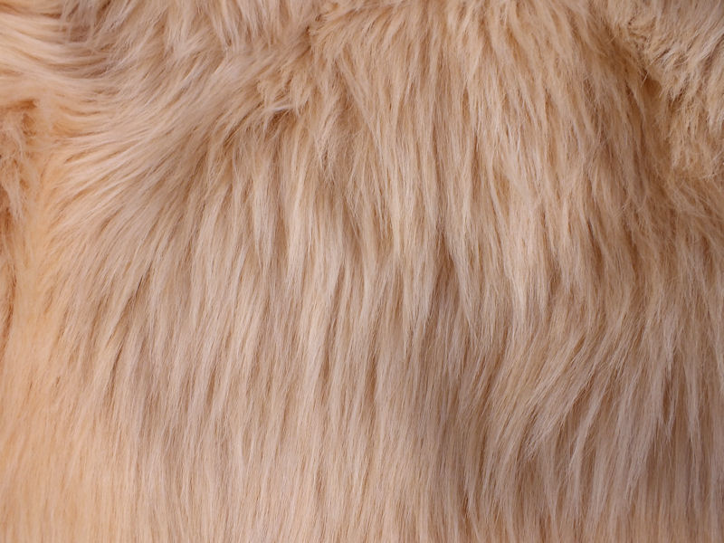 Latte Luxury 60mm Faux Fur Fabric Shag Pile