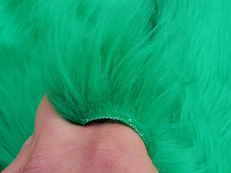 Emerald Green Luxury 60mm Faux Fur Fabric Shag Pile 
