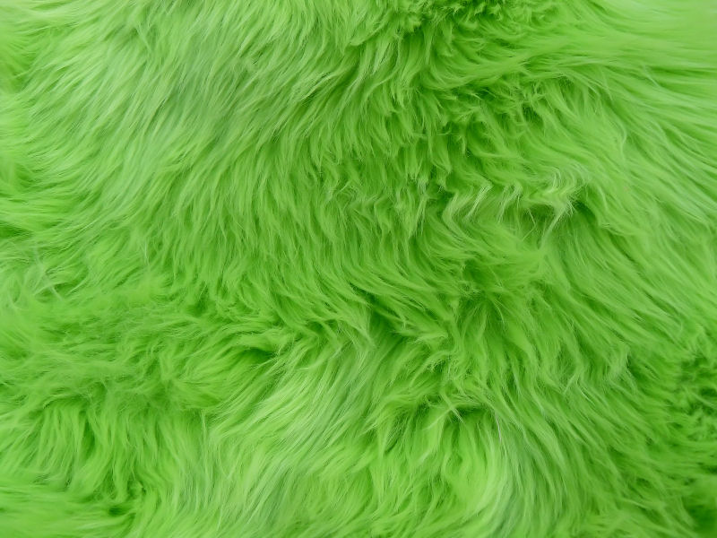 Lime Green Luxury 60mm Faux Fur Fabric Shag Pile 