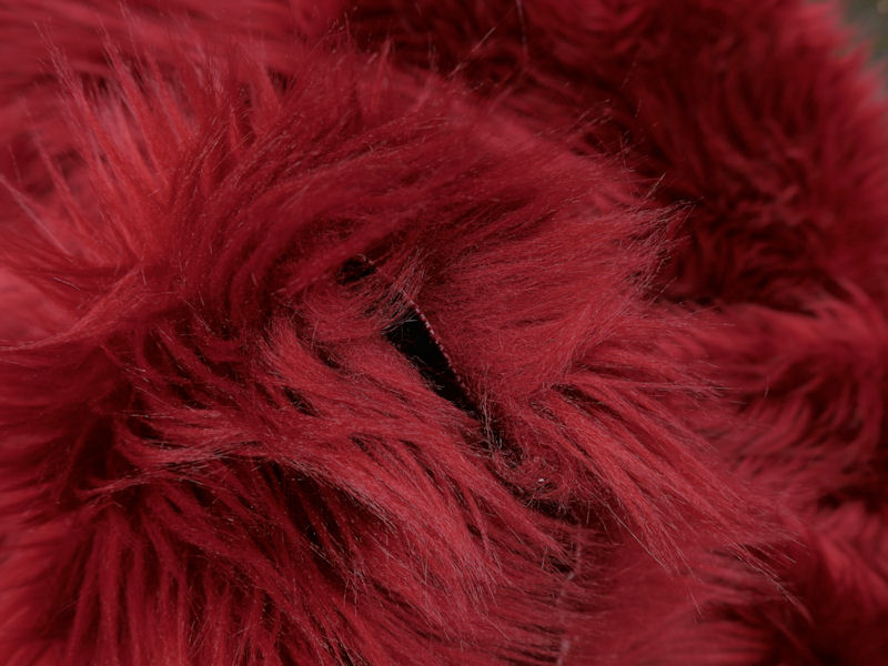 Red Luxury 60mm Faux Fur Fabric Shag Pile 