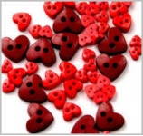 Heart shaped mini craft buttons