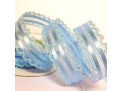 Light Blue15mm Crystal Lace Ribbon