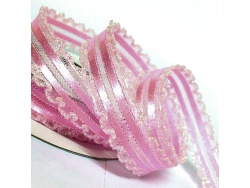 Pink 15mm Crystal Lace Ribbon