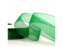 Holiday Green 15mm Organza Ribbon