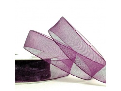 Plum 15mm Organza Ribbon