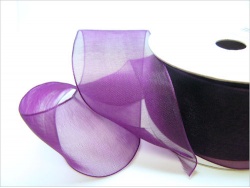 Deep Plum 38mm Organza Ribbon