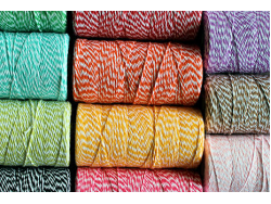 Bakers Twine 2mm Red and Ivory