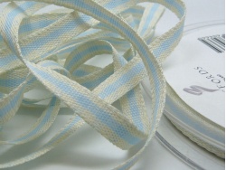 Rustic Gingham 7mm Ribbon Blue