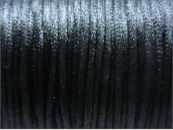 Black Rattail Silky Cord  2mm