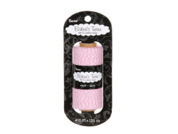 Bakers Twine 2 ply  Pink and Ivory