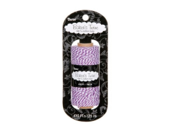 Bakers Twine 2 ply  Purple and Ivory