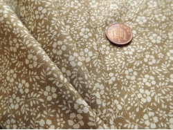 Cotton Beige  White Flower Swirl  58