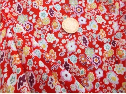 Cotton Floral in Red