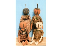 Early Style Harvest Pumpkin Dolls