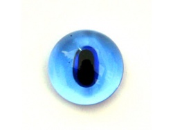 Blue Transparent Glass Cats Eyes