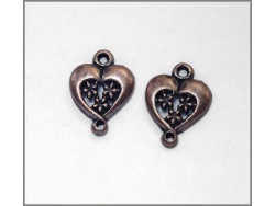 Heart Charm (antique brass colour) TB144