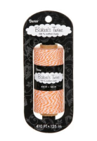 Bakers Twine 2 ply  Orange and Ivory
