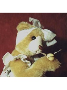 Melissia 28cm Kneeling Down Bear Pattern