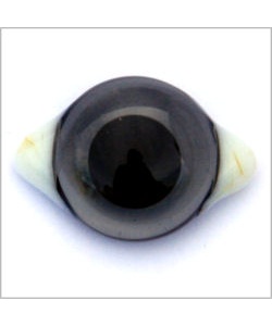 Smokey Transparent Glass White Corner Eyes