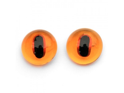 Amber Transparent Glass Cats Eyes