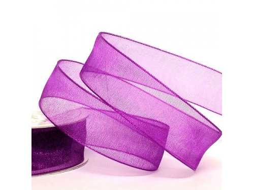 Purple 15mm Organza Ribbon