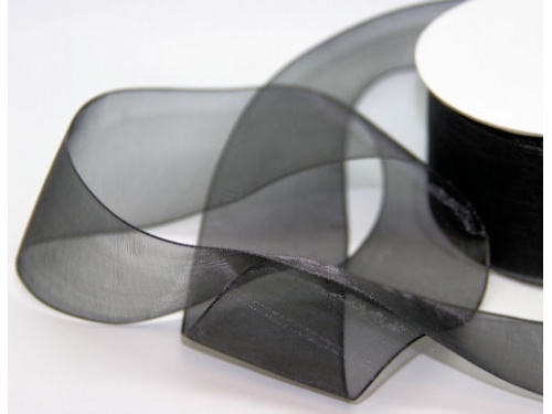 Black 38mm Organza Ribbon