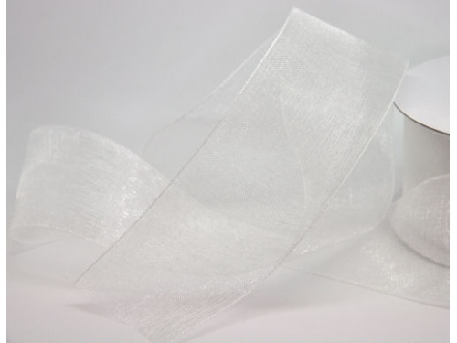 Bridal White 38mm Organza Ribbon