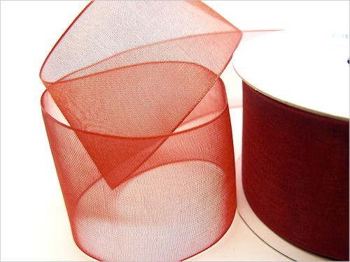 Red 38mm Organza Ribbon