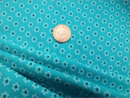 Cotton Aqua Daisy