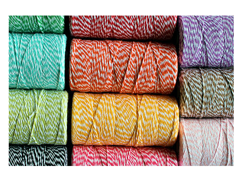 Bakers Twine 2 ply  Orange and Ivory