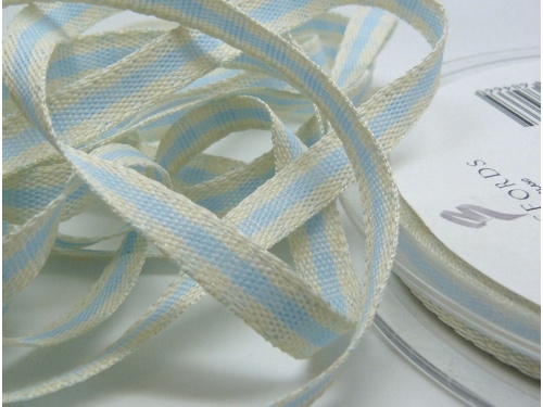 Rustic Gingham 7mm Ribbon Blue