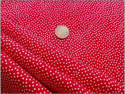 Michael Miller Cotton Red Garden Pindot 13