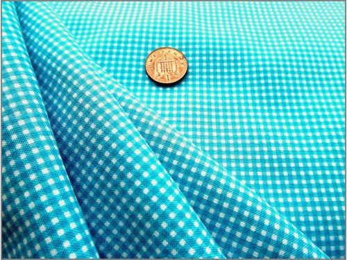 Michael Miller Cotton Aqua Tiny Gingham 31