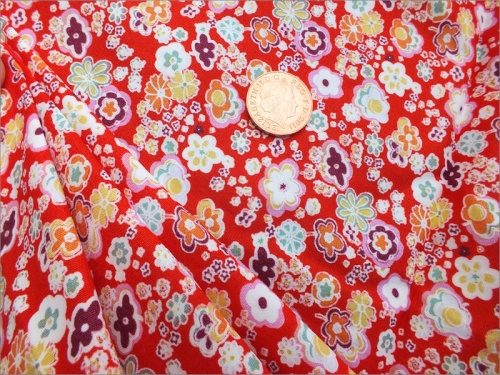 Cotton Floral in Red
