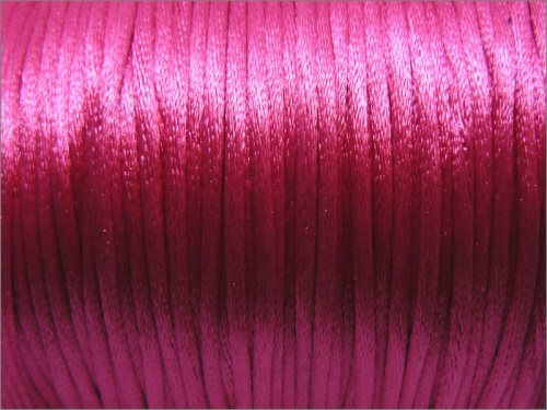 Fuchia Pink Rattail Silky Cord  2mm