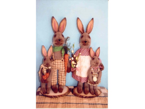 Country Bunny Family