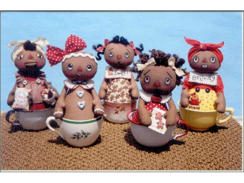 Darling Gingerbread Tea Cup Dolls