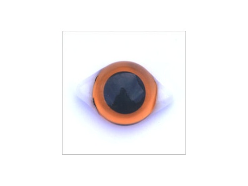 Amber Transparent Glass White Corner Eyes