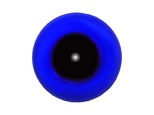 Mid Blue Transparent Glass Eyes