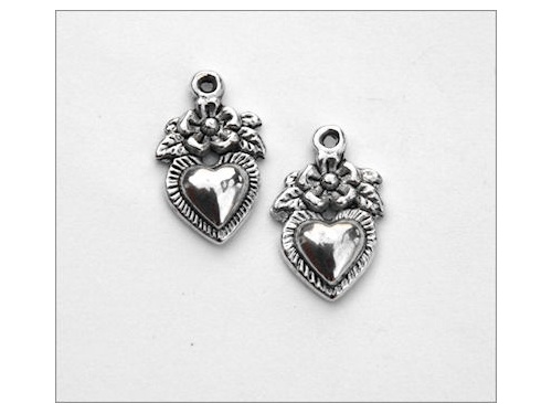 Heart Charm (antique silver colour) TB147
