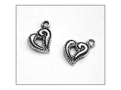 Heart Charm (antique silver colour) TB132