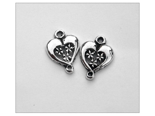 Heart Charm (antique silver colour) TB145