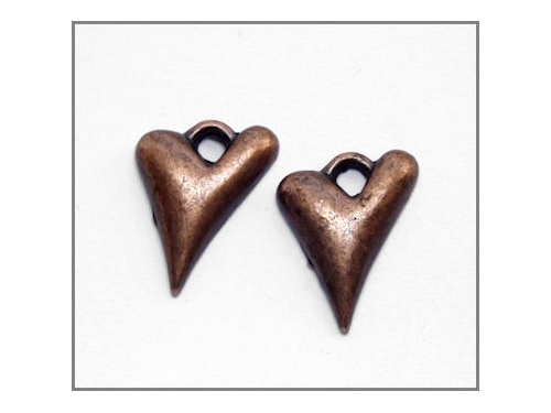 Heart Charm (antique copper colour) TB140