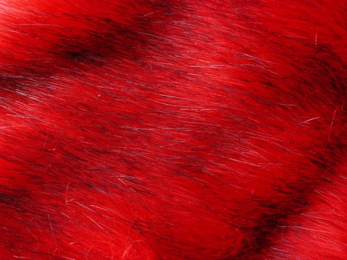 Scarlet and Black 60mm pile with guard hairs