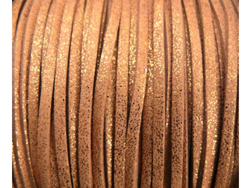 Suede Cord Bronze Sparkle 3mm 5m