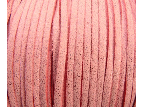 Suede Cord Pink Sparkle 3mm 5m