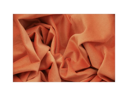 Velvet Mini Bear Fabric - Peach